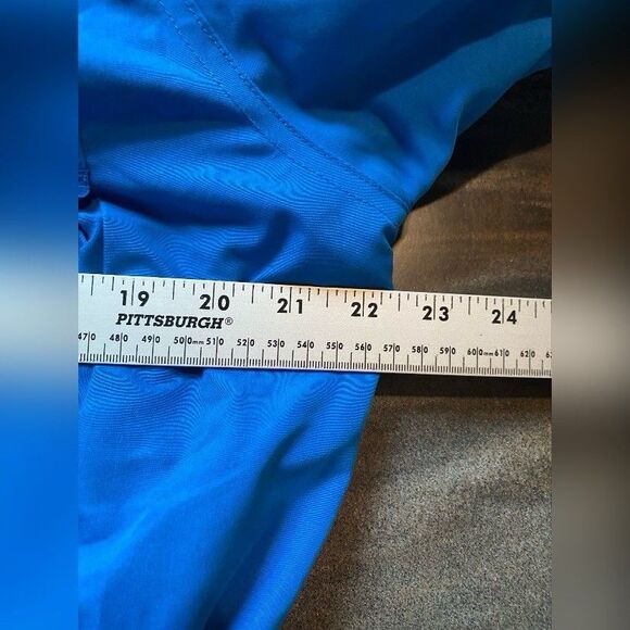 Serbin Coat Women’s Large Petite Teal Blue Lined Storm Snow Zip Vintage - Picture 4 of 6